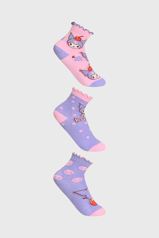 Calcetín Tripack Kuromi