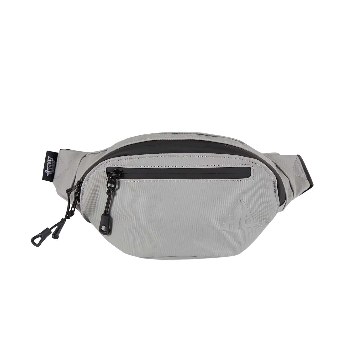 Banano Outdoor gris de Holly Concept con diseño minimalista, cierre negro y logo discreto, ideal para aventuras urbanas o escapadas al aire libre.