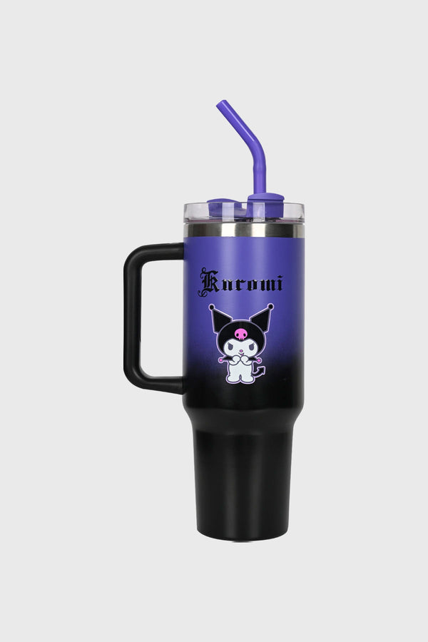Botella Kuromi Violeta - Negro