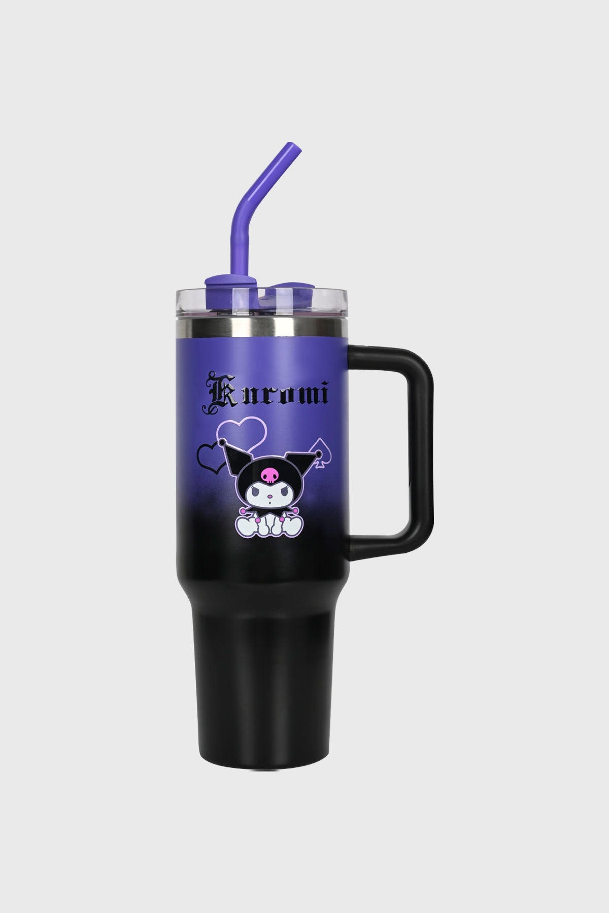 Botella Kuromi Violeta - Negro